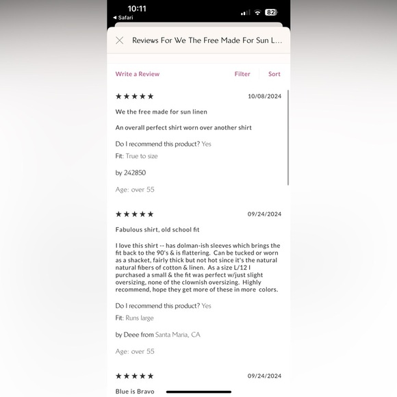 NWT new we the free people made for sun linen shirt button down small light blue - Picture 15 of 17